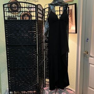 Elegant Black Asymmetrical Dress